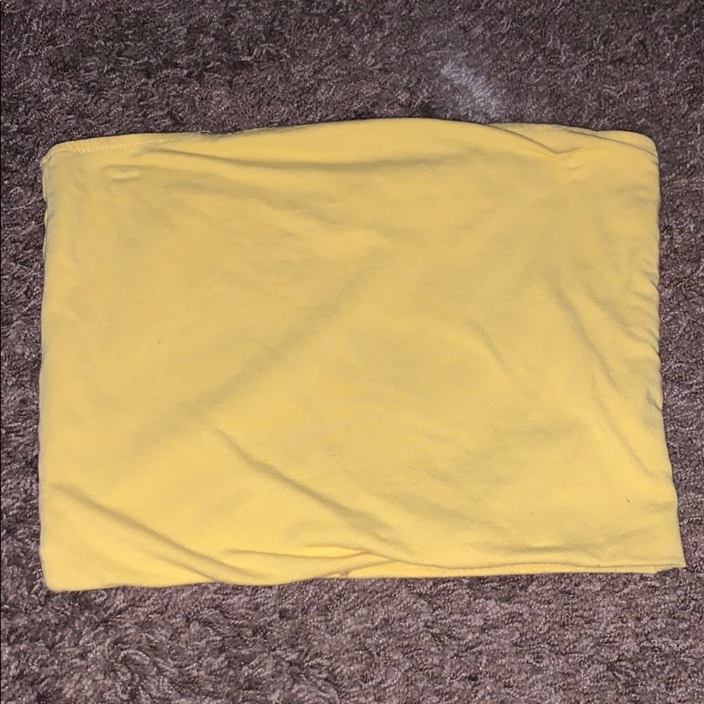 yellow crop top